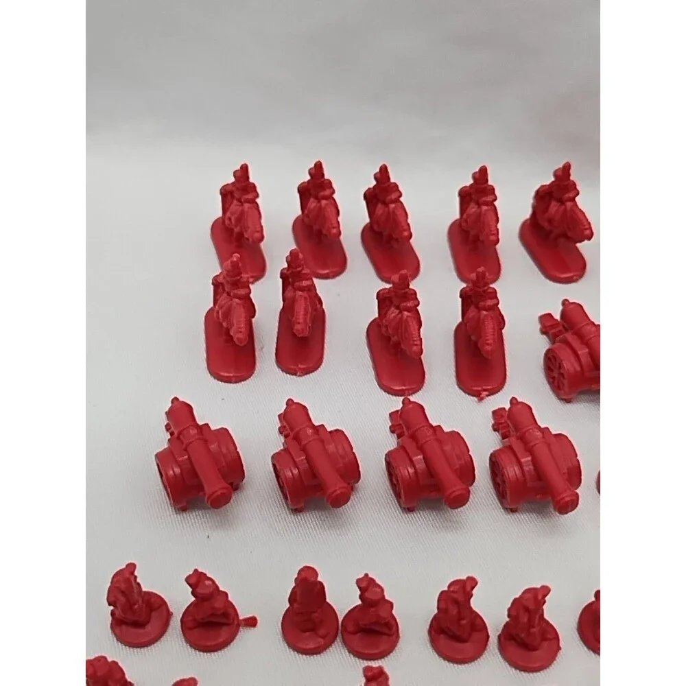 Set Of (60) 1999 Risk Red Board Game Player Pieces